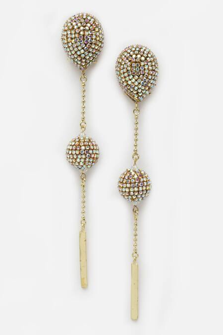 Bijoux By Priya Chandna Multi Color Crystals Aurora Borealis Drop Earrings Online at Aza Fashions Bijoux By Priya Chandna_Multi Color Crystals Aurora Borealis Drop Earrings _Online_at_Aza_Fashions