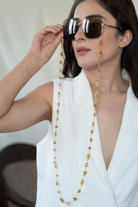 Do Taara Natural Stone Embellished Eyewear Chain 