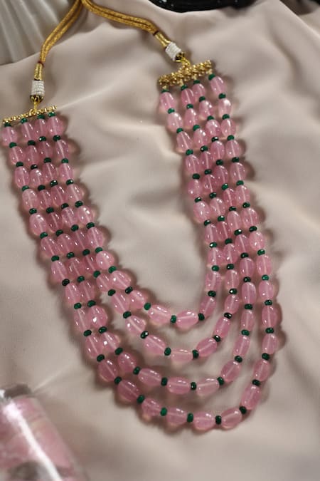 Do Taara Quartz Embellished Layered Necklace