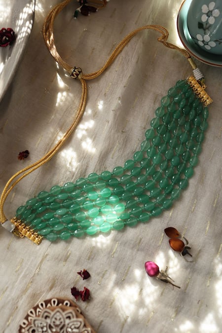 Do Taara Onyx Stone Studded Choker 