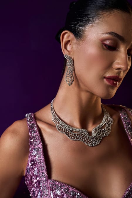 Angad Singh Purple Organza Sequins, Beads, Crystals Geometric Embroidered Lehenga Set Online at Aza Fashions Angad Singh_Purple Organza Sequins, Beads, Crystals Geometric Embroidered Lehenga Set _Online_at_Aza_Fashions