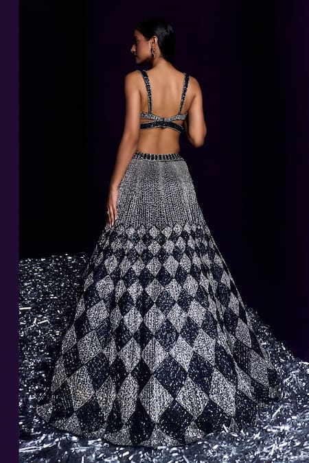 Angad Singh Diamond Embroidered Lehenga Set 