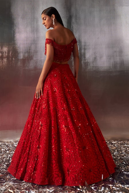 Angad Singh Dori Embroidered Bridal Lehenga Blouse Set 