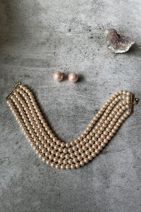 Studio6 Jewels Layered Pearl Necklace Set 