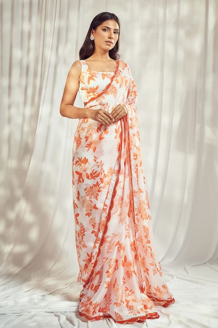 Harshita Singhvi Gulbahar Print Saree With Blouse 