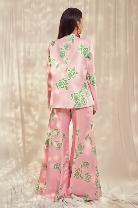 Harshita Singhvi Fleur Print Blazer Flared Pant Set 