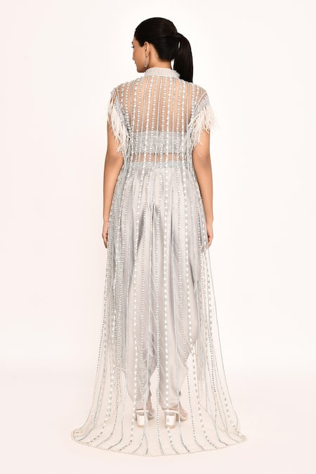 Eeksha Embroidered Cape & Dhoti Pant Set 