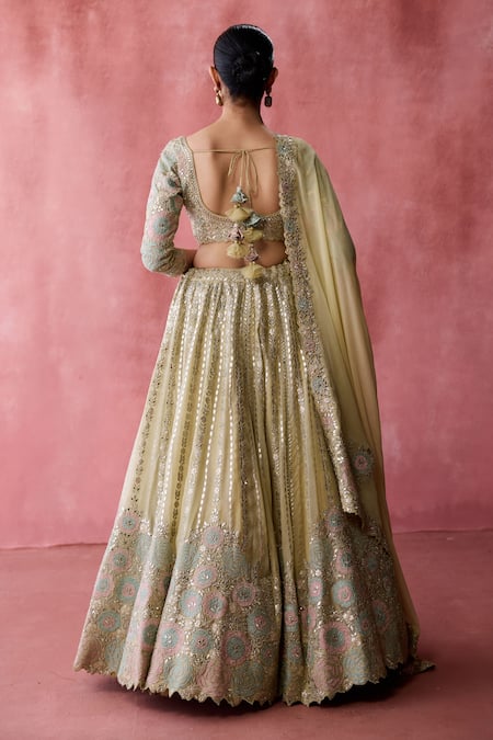 SUHINO Phoolista Vine Patchwork Embroidered Lehenga Set 