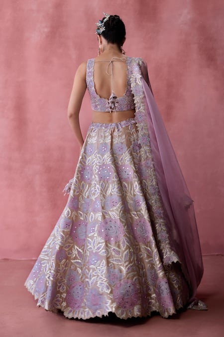 SUHINO Gulshan Fleur Patchwork Embroidered Lehenga Set 