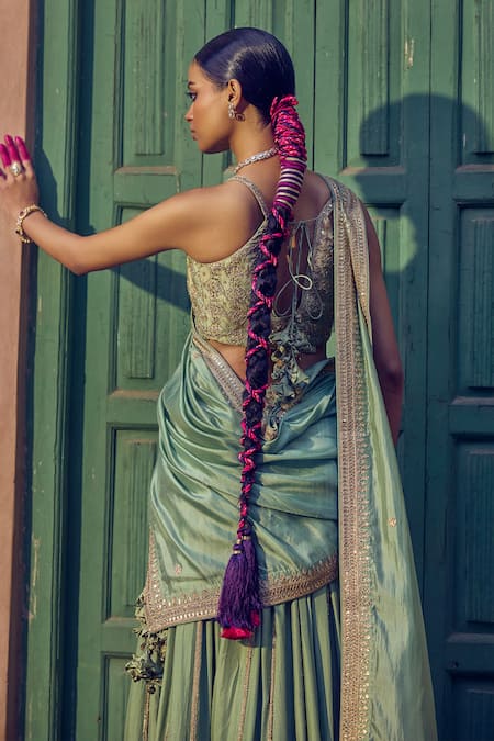 Punit Balana Jharokha Gota Embellished Lehenga Set 