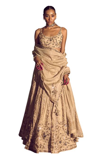 Buy Punit Balana Gold Brocade, , Chanderi Embroidery Round Rani Sa Dori Lehenga Set Online at Aza Fashions Buy_Punit Balana_Gold Brocade, , Chanderi Embroidery Round Rani Sa Dori Lehenga Set _Online_at_Aza_Fashions