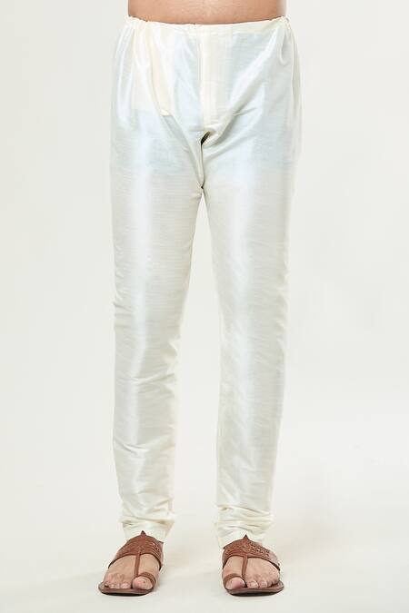 Arihant Rai Sinha White Brocade, Silk Embroidery Placket Kurta And Churidar Pant Set Online at Aza Fashions Arihant Rai Sinha_White Brocade, Silk Embroidery Placket Kurta And Churidar Pant Set _Online_at_Aza_Fashions