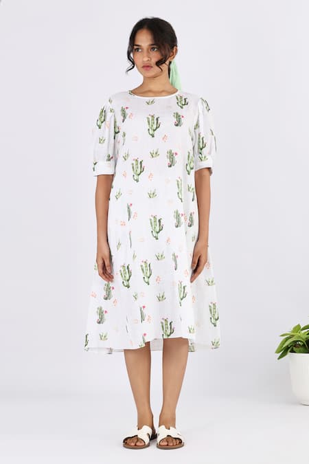 Studio Moda India Cactus Print Dress 