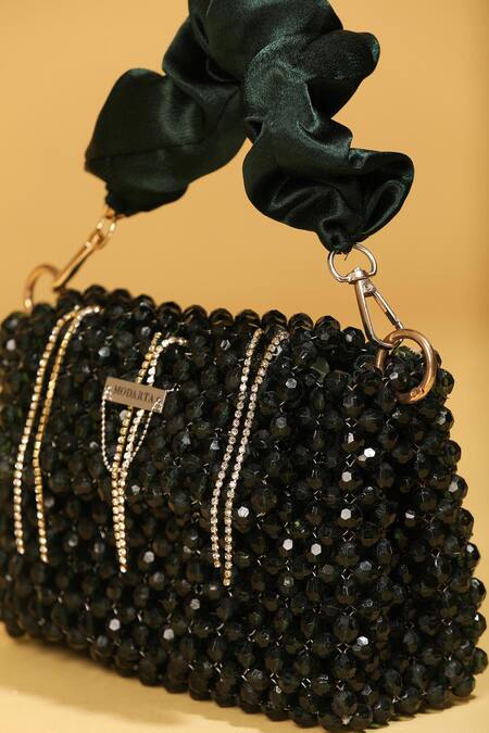 Buy Modarta Green Crystals Bead Work Handbag Buy_Modarta_Green Crystals Bead Work Handbag