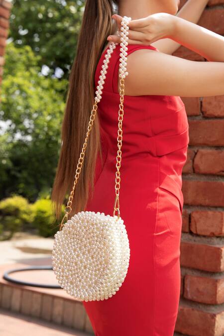 Buy Modarta White Pearls Embroidered Bag Online at Aza Fashions Buy_Modarta_White Pearls Embroidered Bag _Online_at_Aza_Fashions