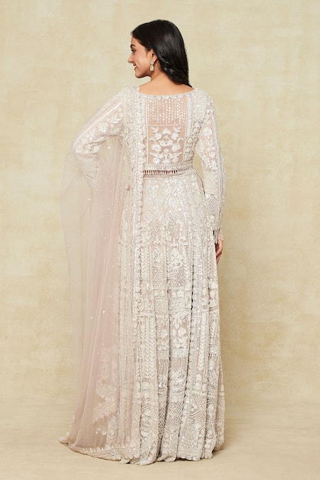 Seema Gujral Floral Embroidered Skirt Set 