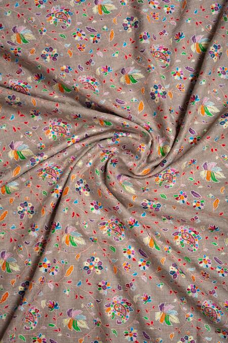 Buy Pashme Ladakh Grey Embroidered Chinar Pashmina Shawl Online at Aza Fashions Buy_Pashme Ladakh_Grey Embroidered Chinar Pashmina Shawl _Online_at_Aza_Fashions