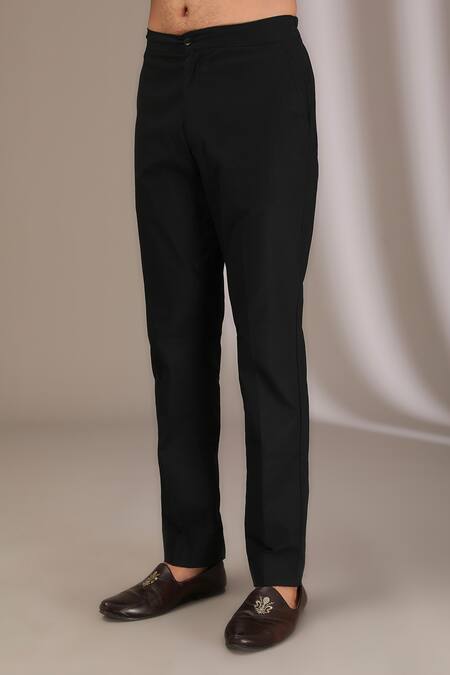 Rabani & Rakha_Black Georgette Sequins, Embroidery Thread Bundi _Online_at_Aza_Fashions