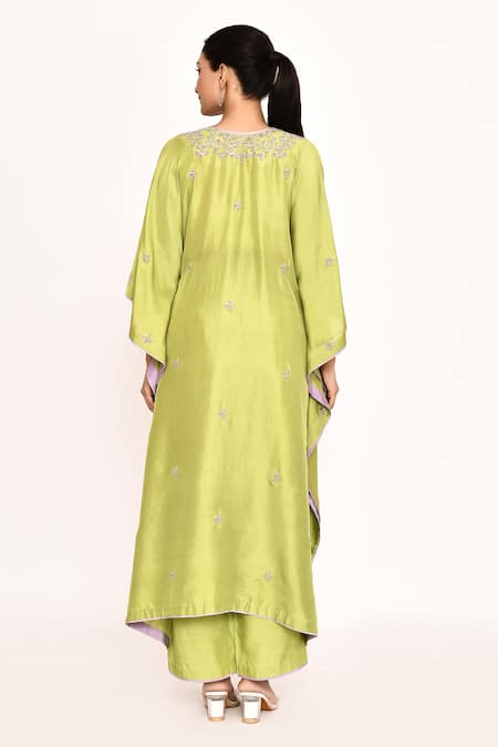 Anushree Reddy Zardozi Embroidered Kaftan Pant Set 