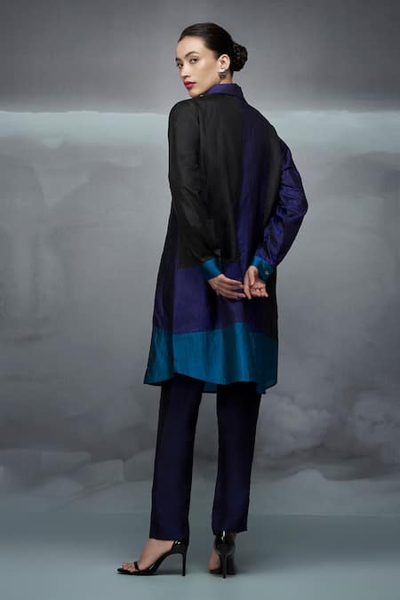 Nachiket Barve Color Blocked Button Down Tunic 