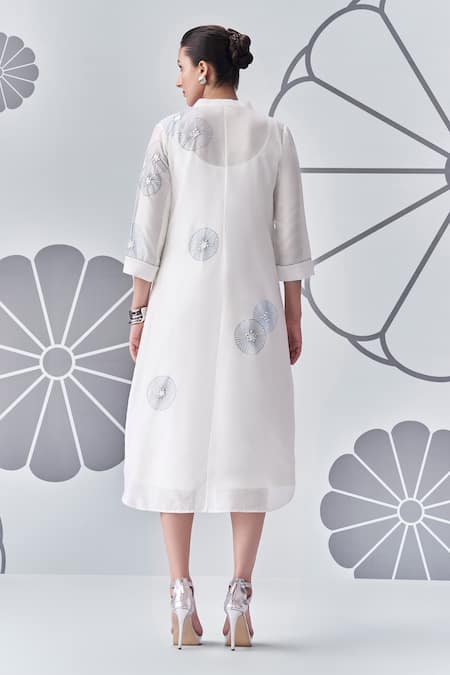 Nachiket Barve Chanderi Silk Embroidered Tunic 