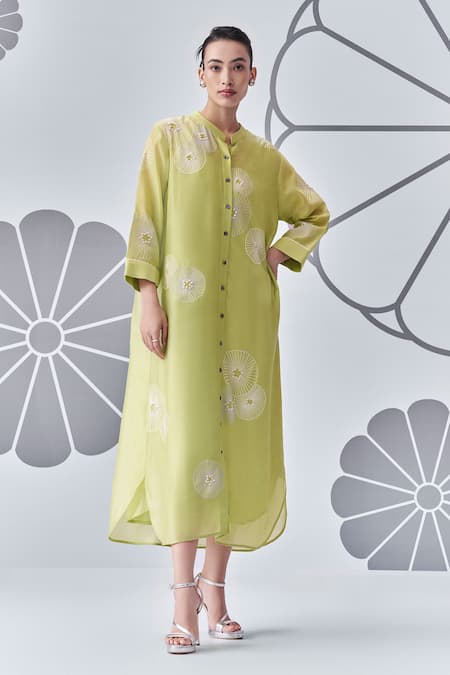 Nachiket Barve Chanderi Silk Embroidered Straight Tunic 