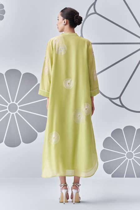 Nachiket Barve Chanderi Silk Embroidered Straight Tunic 