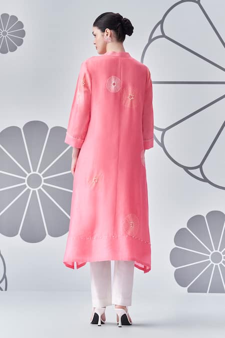 Nachiket Barve Scattered Floral Embroidered Tunic 