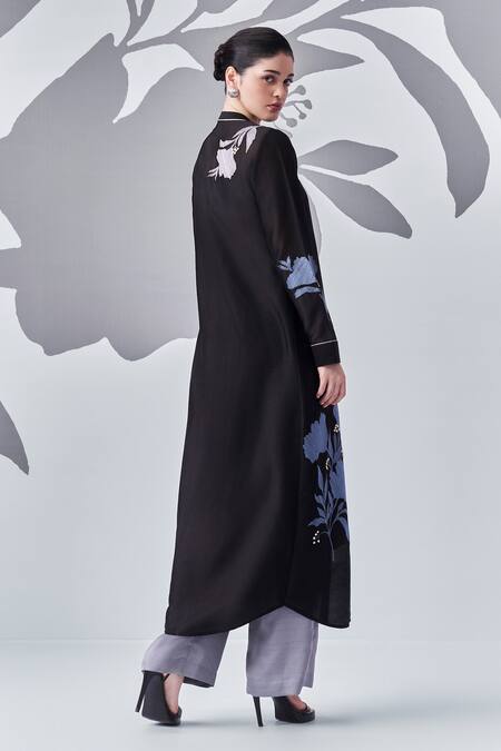 Nachiket Barve Thread Embroidered Jacket Pant Set 