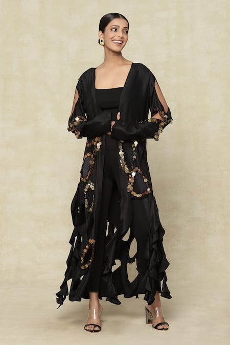 Anamika Khanna Sequin Embellished Cutout Jacket 