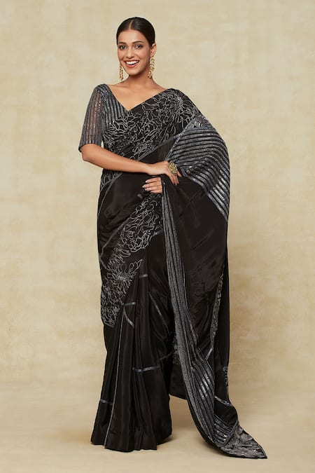 Mishru Sequin Embellished Saree With Blouse 