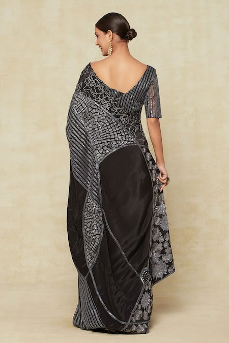 Mishru Sequin Embellished Saree With Blouse 