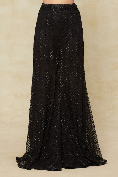 Shop Ritika Mirchandani Off White Silk, Georgette Embroidery Round Neck Blazer Sharara Set Online at Aza Fashions Shop_Ritika Mirchandani_Off White Silk, Georgette Embroidery Round Neck Blazer Sharara Set _Online_at_Aza_Fashions