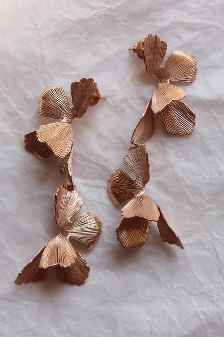 Shop_Heena Mittal_Rose Gold Drop Earrings 