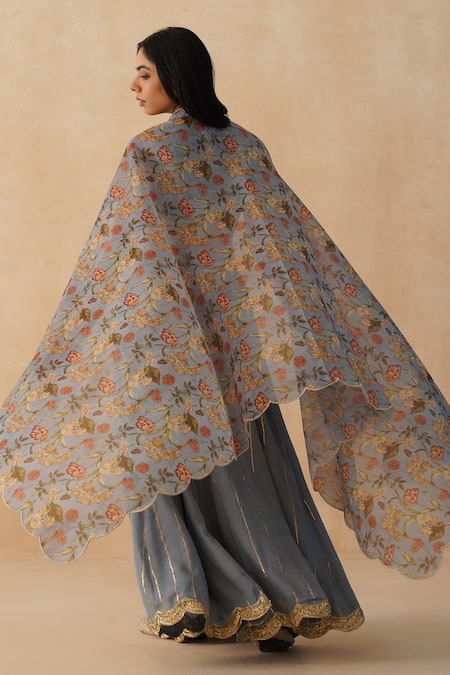 Palak & Mehak Textured Lehenga Blouse Set 