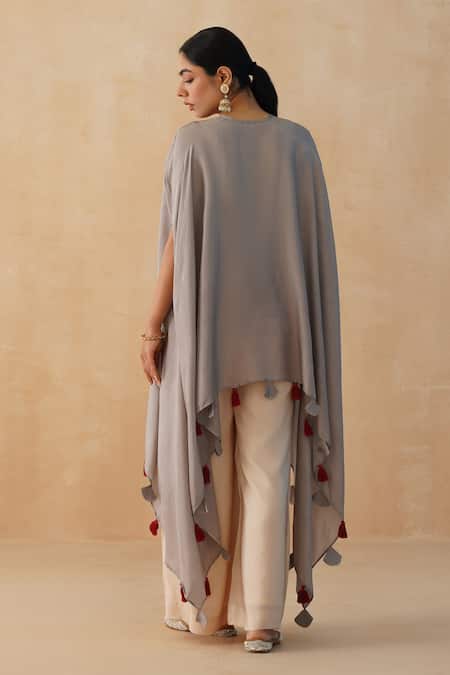 Palak & Mehak Zari Embroidered Kaftan Pant Set 