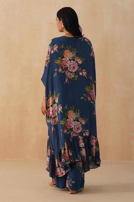 Palak & Mehak Floral Print Kaftan Set 