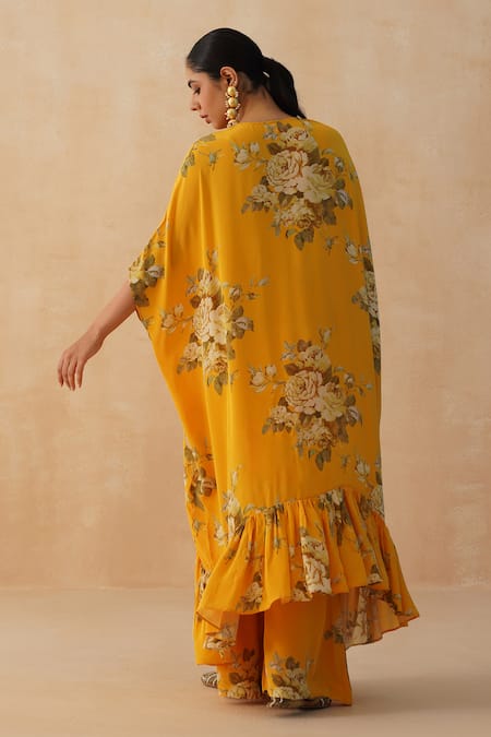 Palak & Mehak Floral Print Kaftan & Pant Set 
