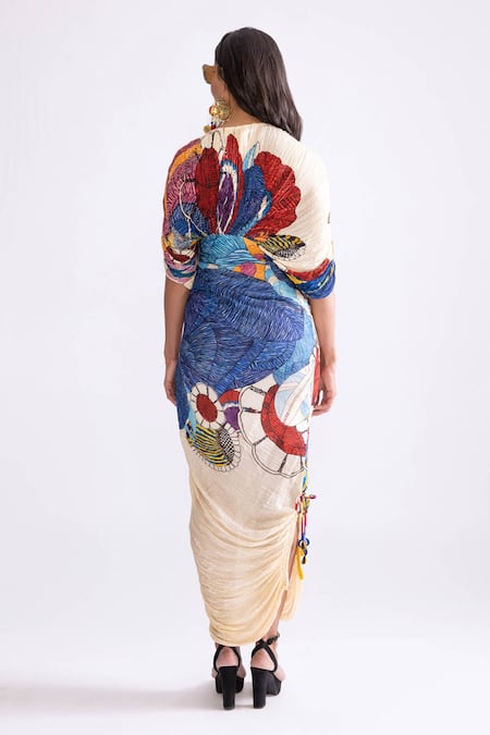 Saaksha & Kinni Zia Trible Print Pleated Dress 