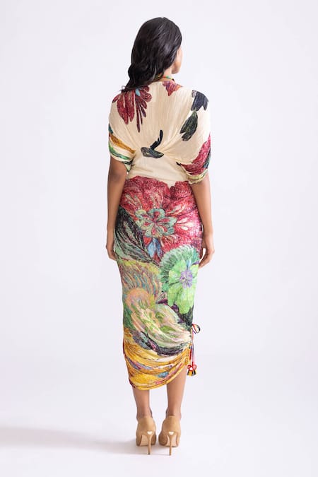 Saaksha & Kinni Zia Daisy Print Pleated Dress 