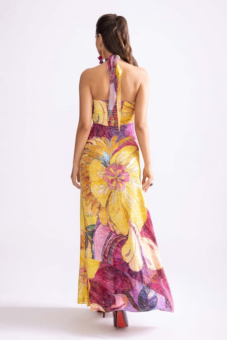 Saaksha & Kinni Shailee Daisy Print Tie Up Dress 