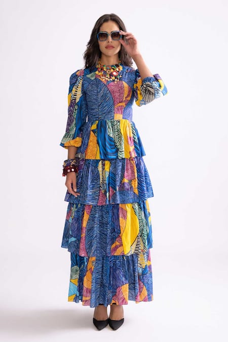 Saaksha & Kinni Adalynn Tribal Print Tiered Dress 