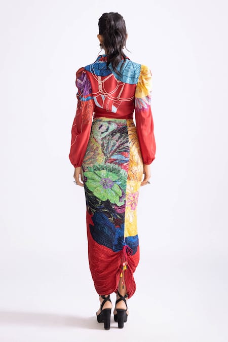 Saaksha & Kinni Bella Daisy Print Tie Up Shirt 