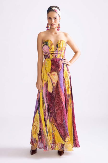 Saaksha & Kinni Ingrid Daisy Print Corset Dress 