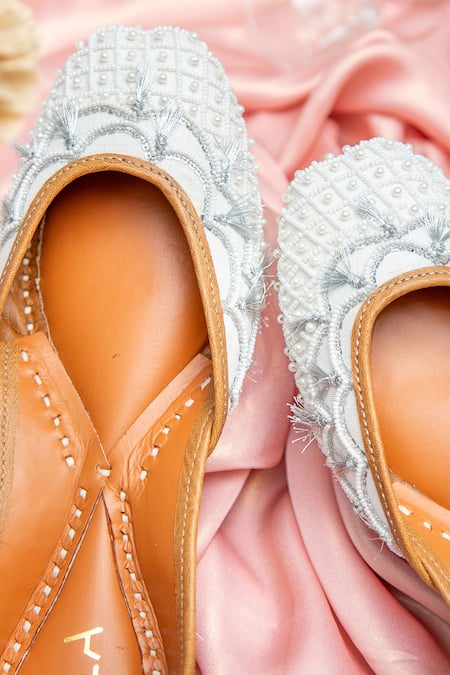 Kala Jasmine Sequin & Pearl Work Juttis 