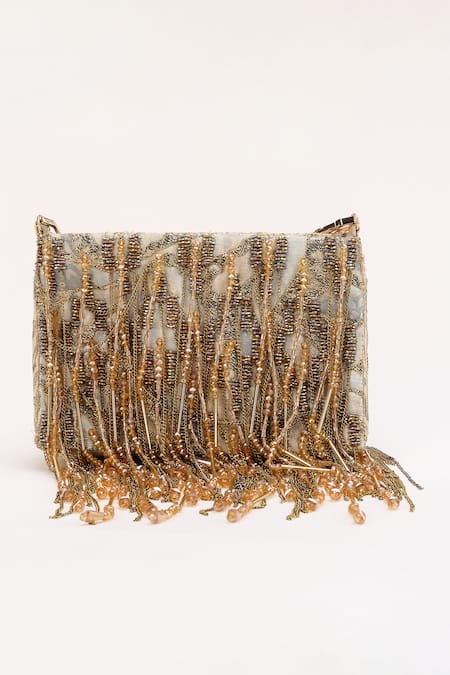 Born Flash Chain & Beaded Charm Tassel Bag 