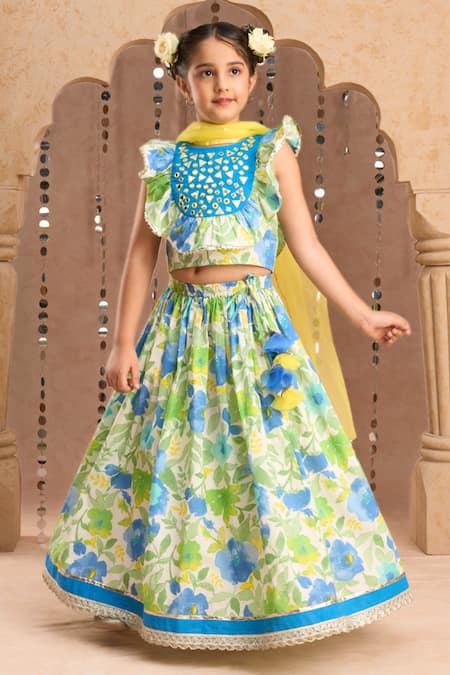 LIL DRAMA Blossom Print Lehenga Set 