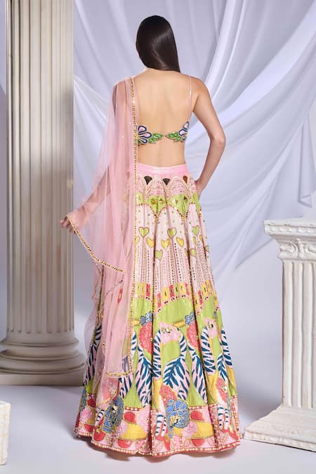 Papa Don't Preach Tales Of Confetti Embroidered Lehenga Set 