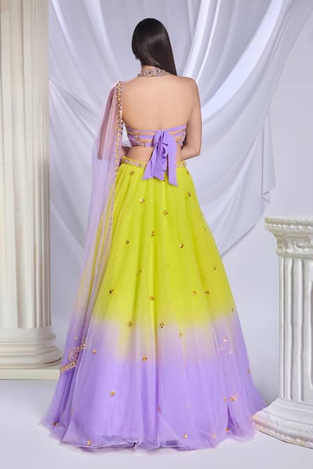 Papa Don't Preach Berry Sorbet Embroidered Lehenga Set 