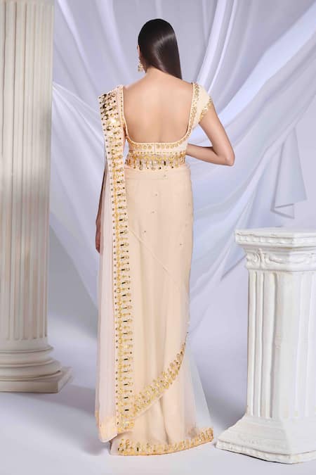 Papa Don't Preach Jasmine Jubilee Embroidered Pre-Draped Saree 